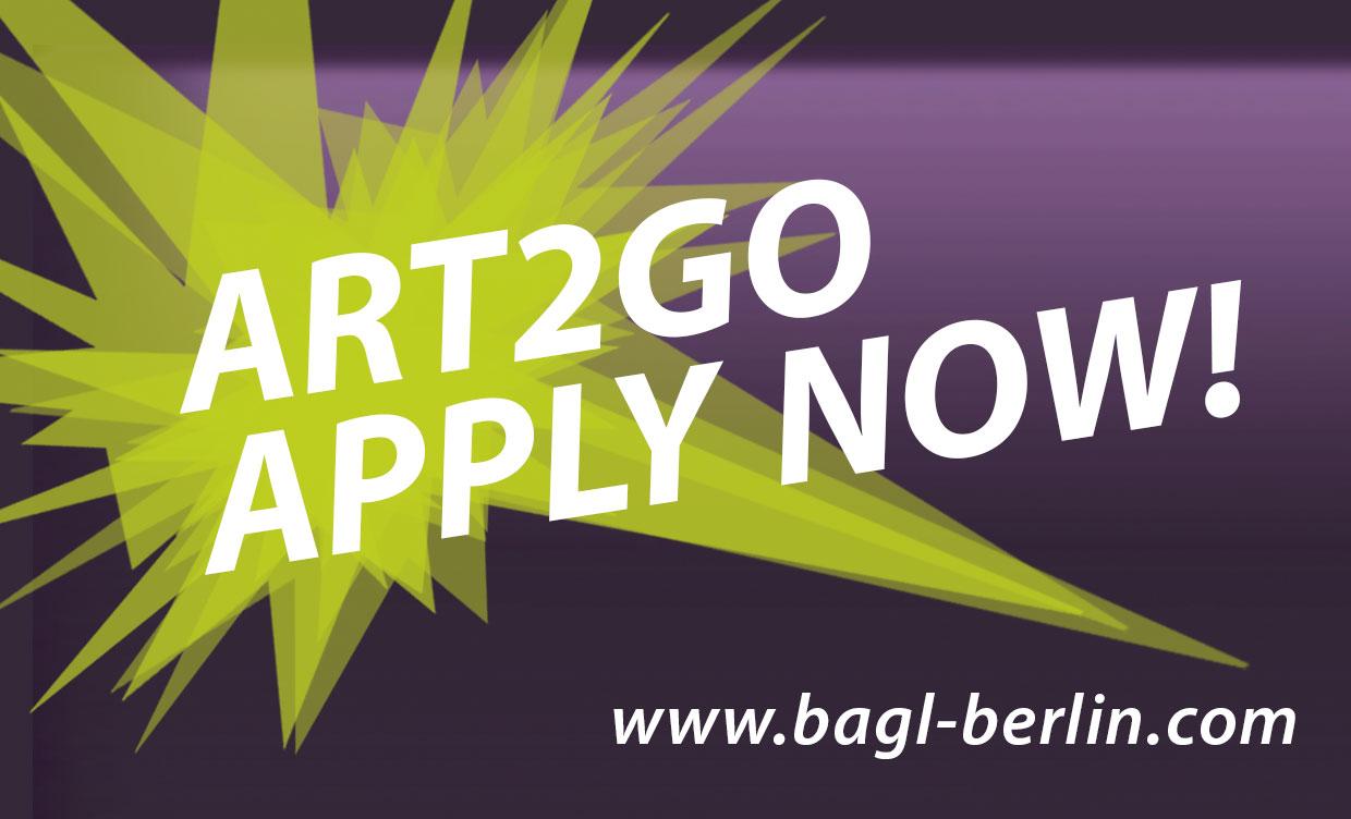 B.AGL - ART2GO - Offer for artists - only for a short time and only few spots left!
