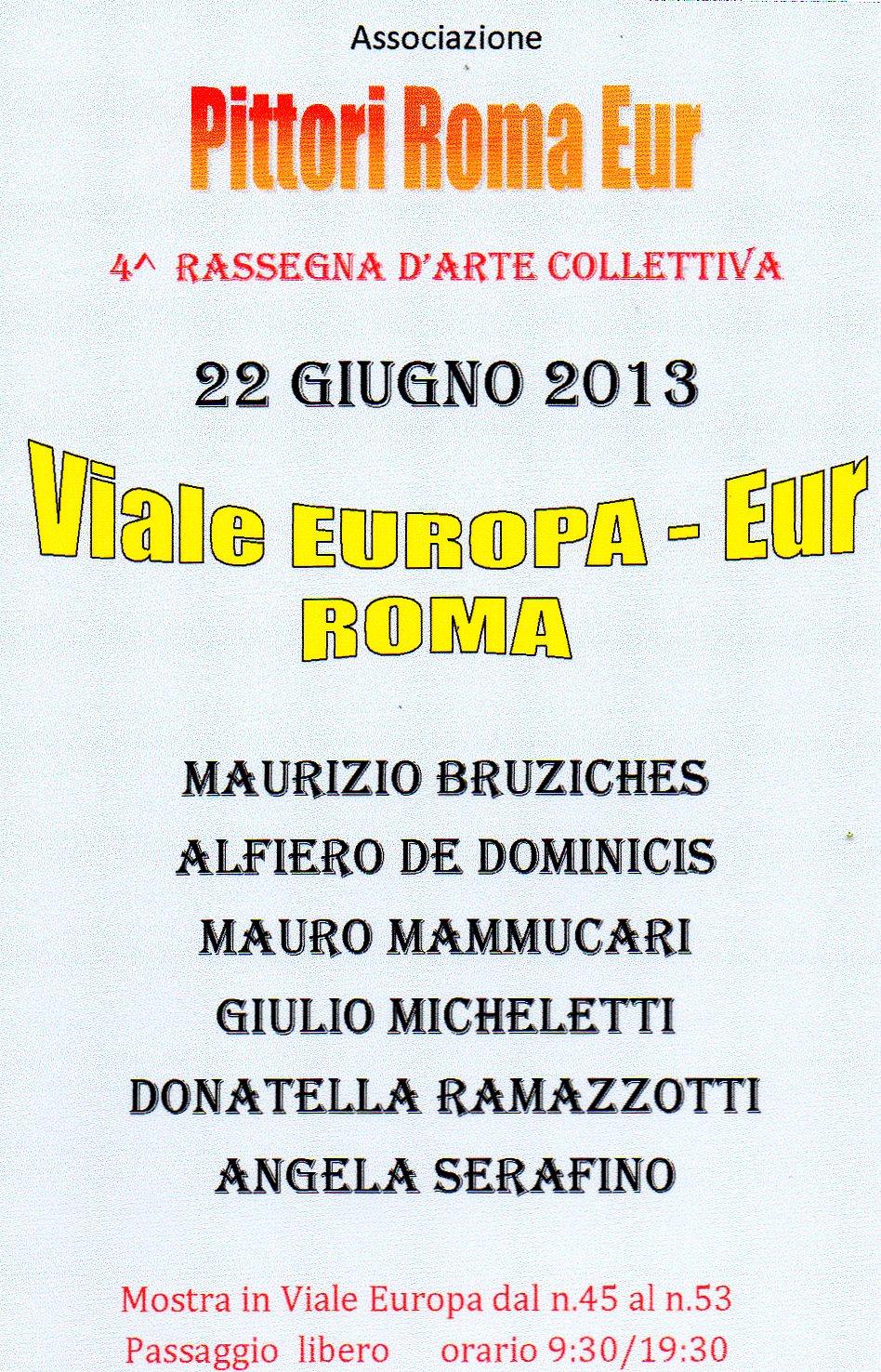 4^ Rassegna d'Arte Collettiva in Viale Europa Eur a Roma