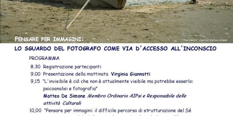 "Pensare per immagini:lo sguardo del fotografo come via d'accesso all'inconscio"Roma Via Ghirza, 9
