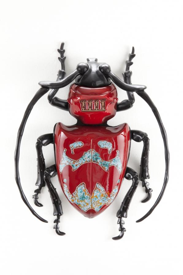 calostema militiforme rubra. subject two:Pelidnota bigliata