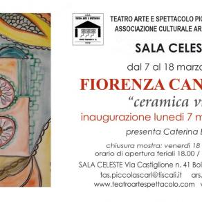Locandina Mostra Fiorenza Canestrari Sala Celeste Bologna Locandina Mostra Fiorenza Canestrari Sala Celeste Bologna