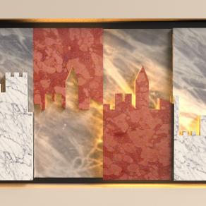 Quadro luminoso in marmo