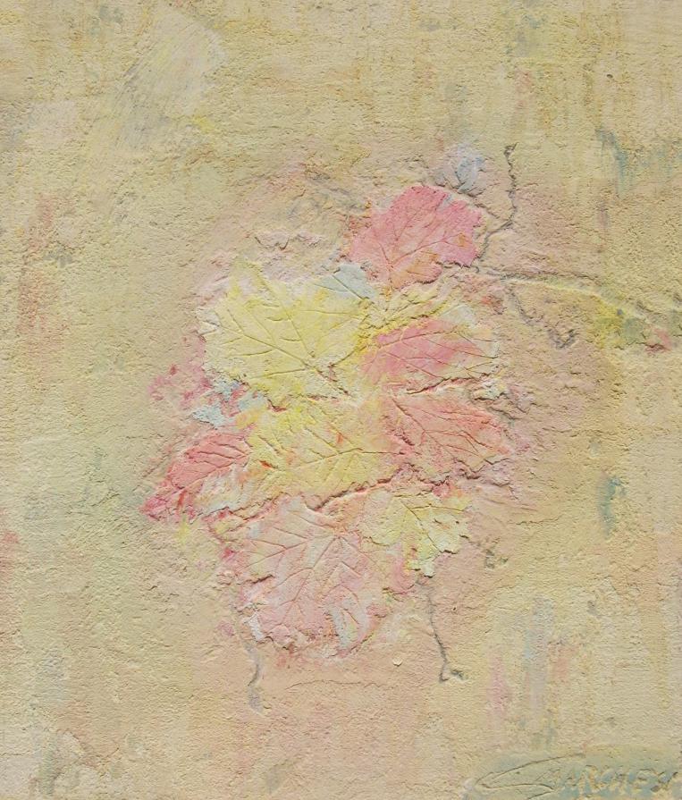 frammenti autunnali - affresco su legno compensato-40x50x2