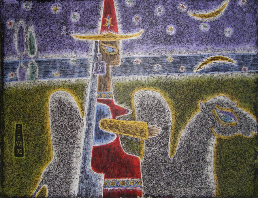 Kazakh girl on camel