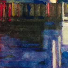 reflections of lights in the Liffey