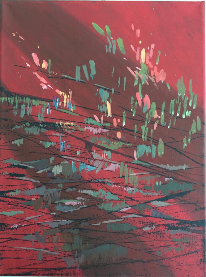 Athanasia Karatza - Obbiettivi 1 -acrilico su tela - 30 x 40