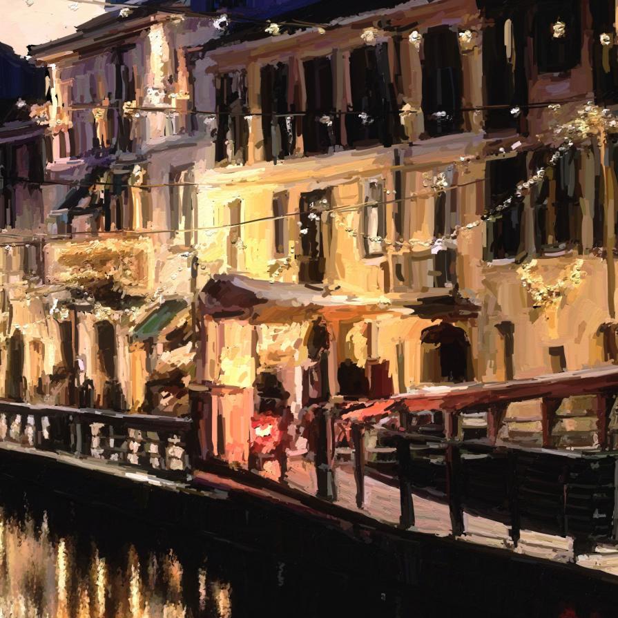 Luci di festa sui navigli- particolare 01