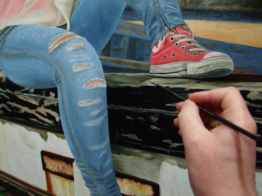 Painting in progress! Detail.