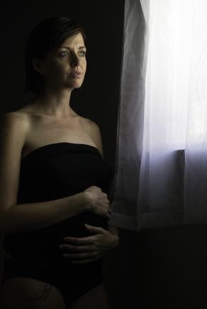 portrait of a pregnant model