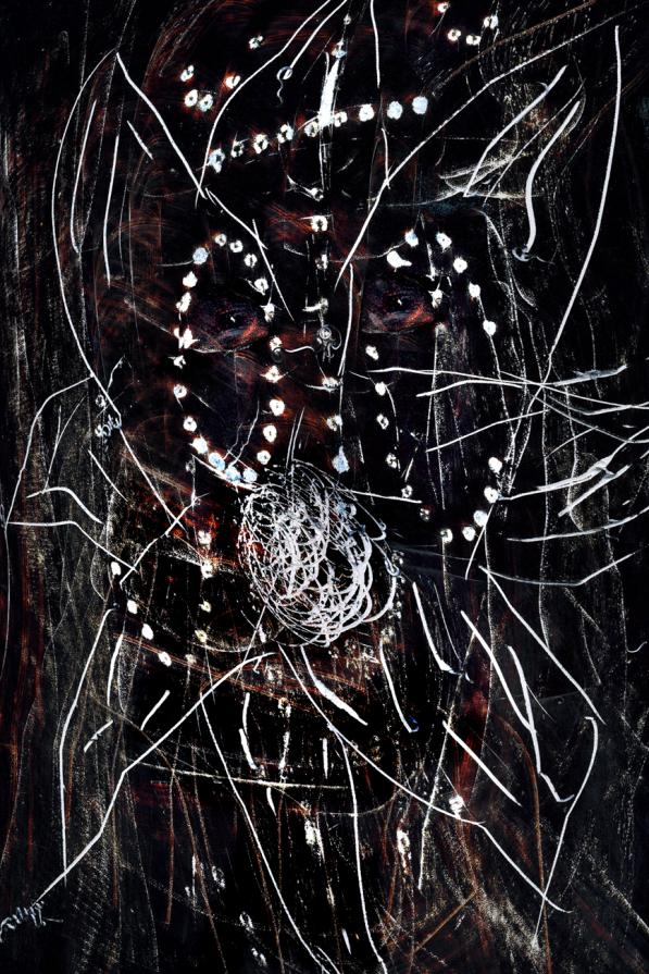 autoritratto,prigioniero entro .