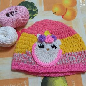 Baby cuffia amigurumi unicorno 