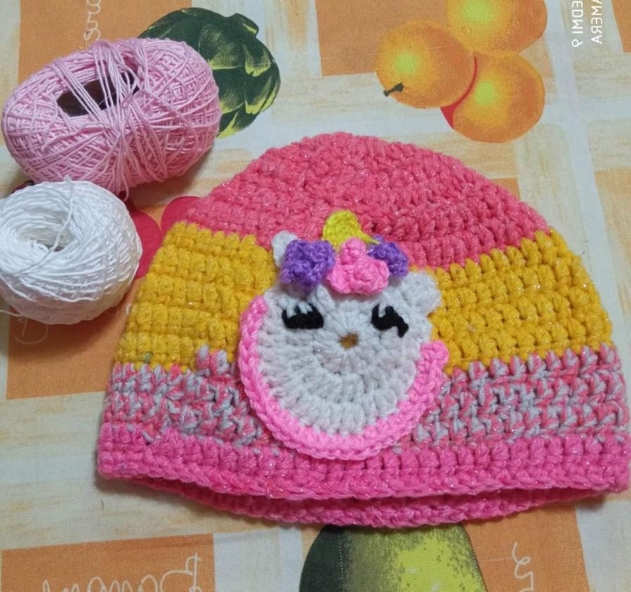 Baby cuffia amigurumi unicorno 