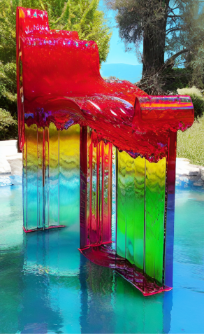 Red Tide - Virtual Glass Sculpture 