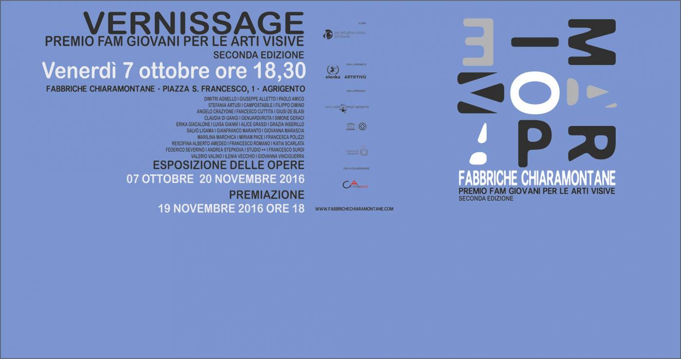PREMIO FAM GIOVANI PER LE ARTI VISIVE PREMIO FAM GIOVANI PER LE ARTI VISIVE