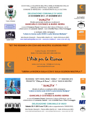 Locandina Mostra personale di Giancarlo Costanzo e Mario Serra in Sala Mazzanti a Vado (BO) Locandina Mostra personale di Giancarlo Costanzo e Mario Serra in Sala Mazzanti a Vado (BO)