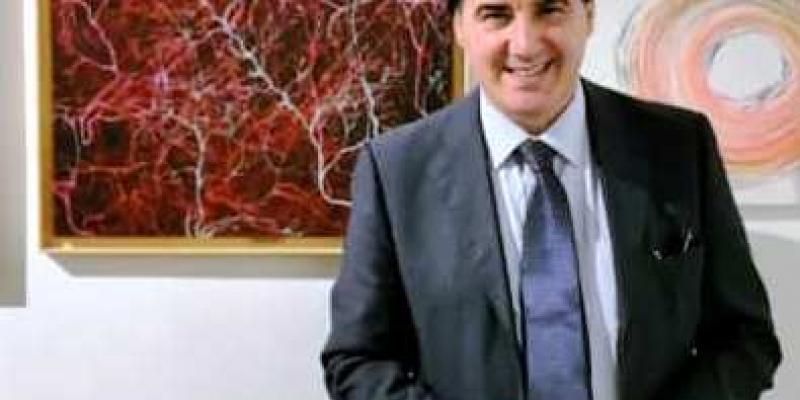 Maristella Angeli exhibits one of her works at the artistic collective "The state of the art at the time of the 58th Venice Biennale", Palazzo Zenobio, Venice