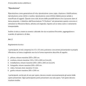 RIPRODUZIONE, iscrizioni collettiva d'arte