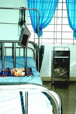 the light blue light