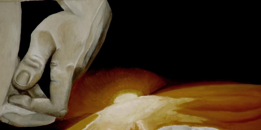 dettaglio olio su tavola