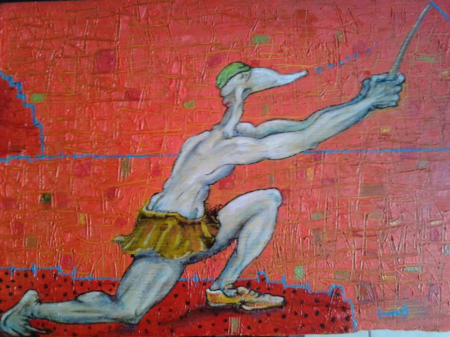 Pescatore con parrucca a Porto Ercole