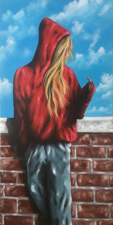 Valentina con cappuccio rosso