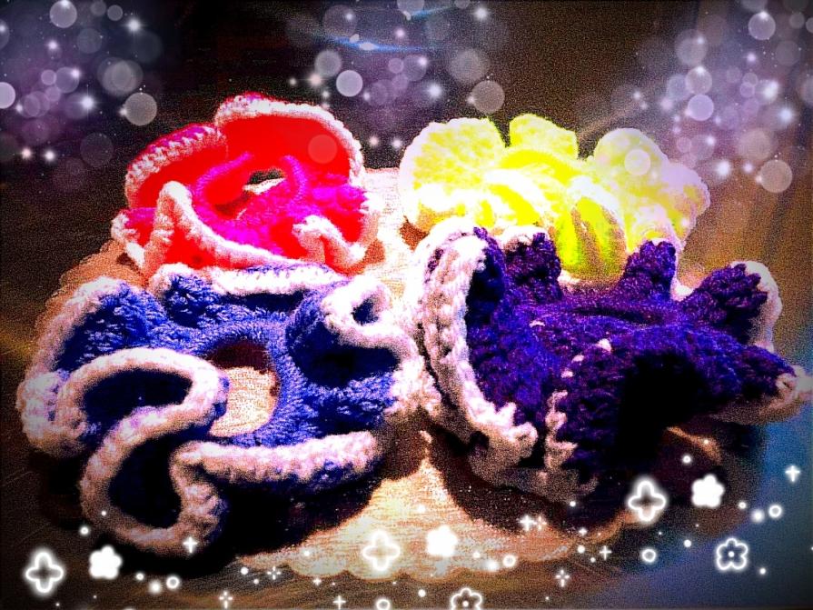 Lacci per capelli all'uncinetto