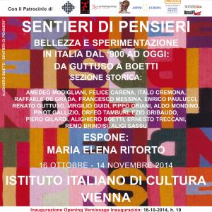 "SENTIERI DI PENSIERI" -  ISTITUTO ITALIANO DI CULTURA VIENNA