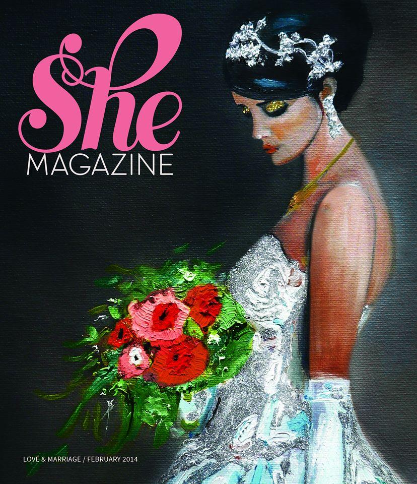 One of my works for the Cover of the February Issue "She Magazine".