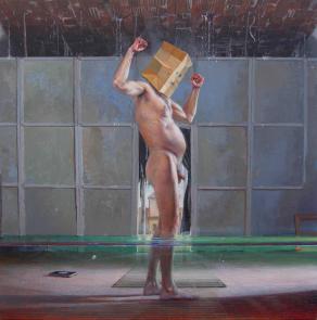 Uomo Nudo Davanti a Dio o Autoritratto con Sacchetto