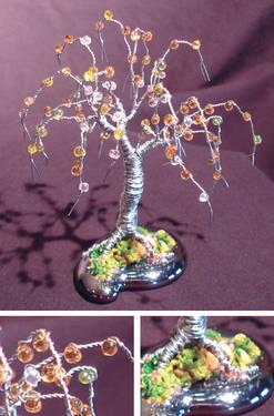 BEADED WILLOW - Mini Wire Tree Sculpture BEADED WILLOW - Mini Wire Tree Sculpture