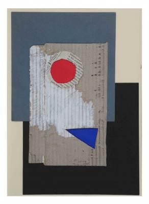 Triangolo blu e cerchio rosso