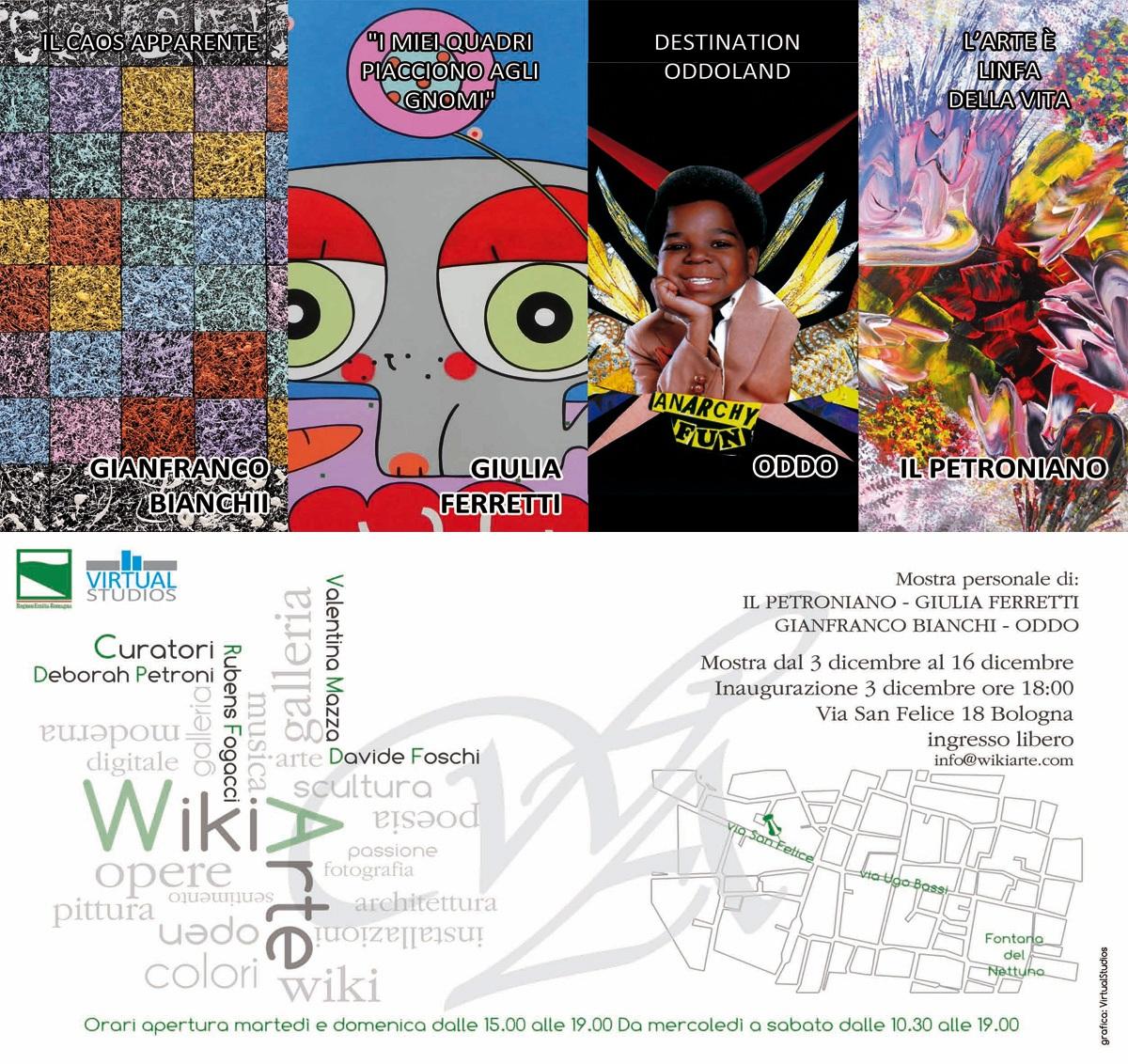 Mostra di Oddo, Giulia Ferretti, Ginfranco Bianchi, il Petroniano