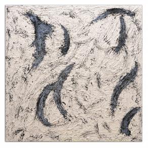 Movimento - malta, pasta cementizia, colla vinilica - su tela - cm.102x102 - Anno 2010