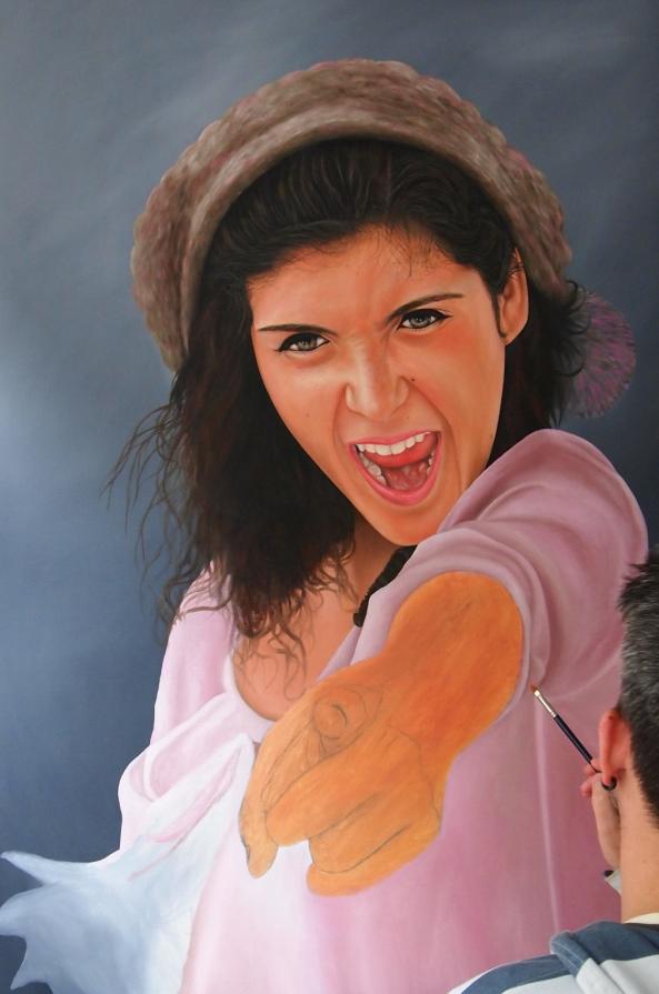 "I got you" Pintura em progresso / Painting in progress. "I got you" Pintura em progresso / Painting in progress.