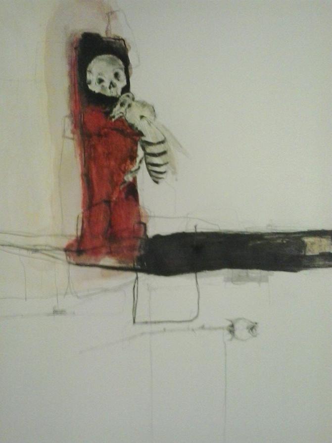 Sorella morte corporale.  Momento Catartico 3 - Tecnica mista su carta 2014