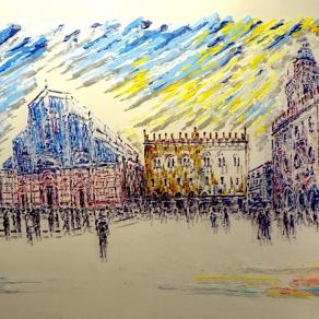 Momenti di vita in Piazza Maggiore a Bologna