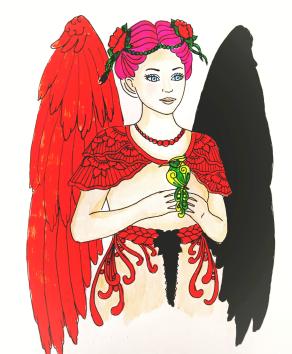        ....L'angelo dai colori del tramonto !!! ....