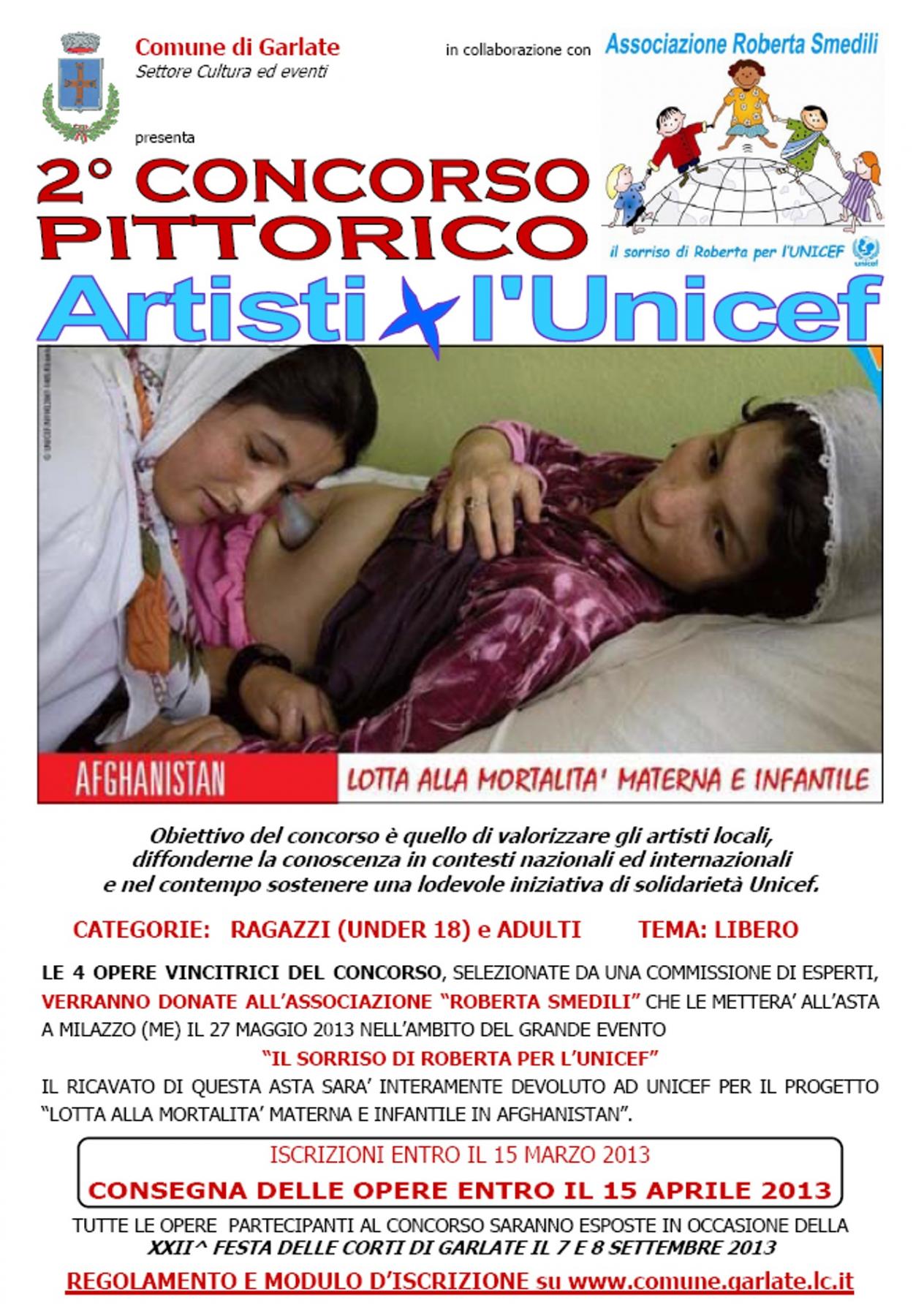 Competition pictorial Garlate gathers 44 "Artists for UNICEF"