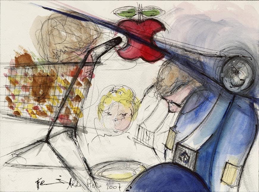 Vespa Px e il Supermercato