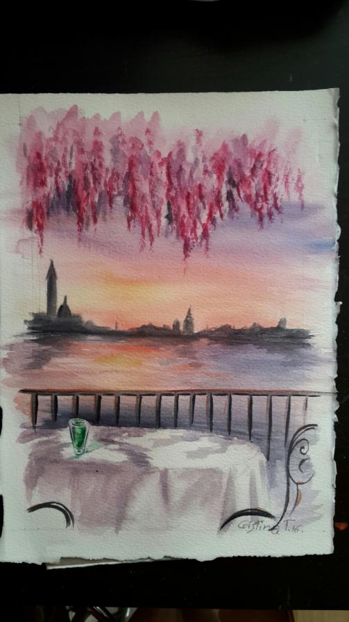 tramonto sulla laguna