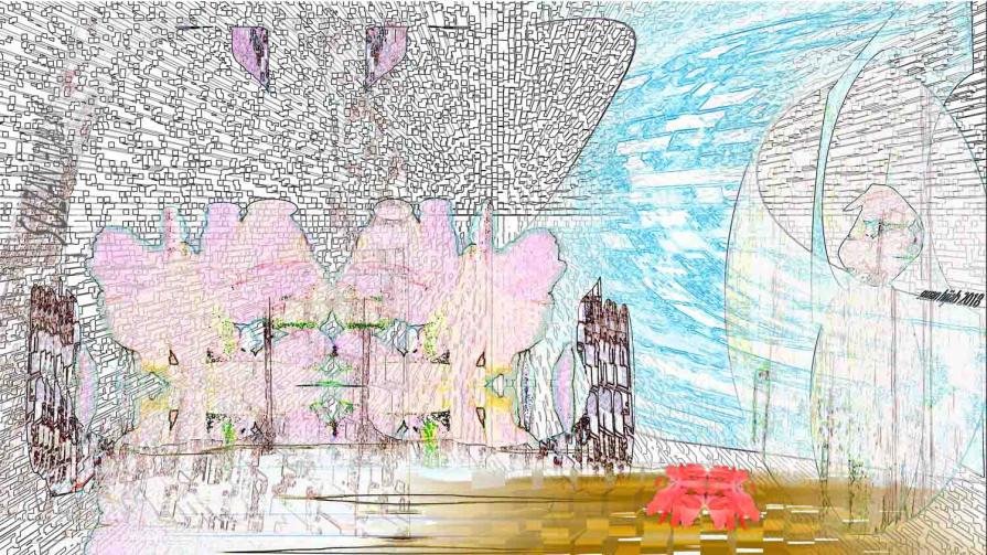 Fake news Trump in gold worldwide lawless networking