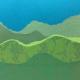 Green Hills Teal Sky