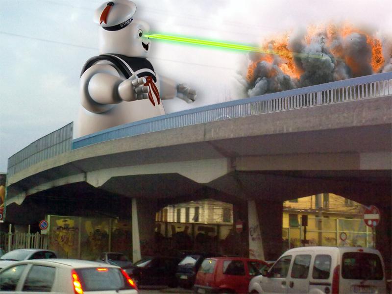 GhostBusters Theme - Ponte Piazza Alberti, Firenze