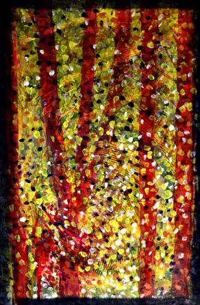 Foglie al vento nella foresta