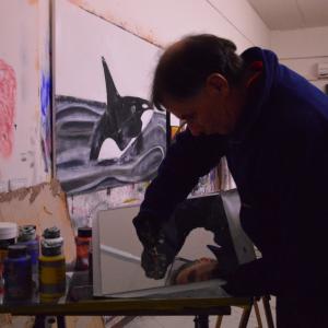 Specchio dell'anima , particolare della lavorazione dello specchio da inserire nella tela Specchio dell'anima , particolare della lavorazione dello specchio da inserire nella tela