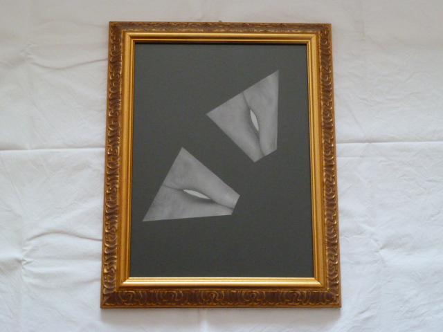 CONCETTO SPAZIALE (dedicato a Lucio Fontana) fotografie analogiche montate su cartoncino 30x40