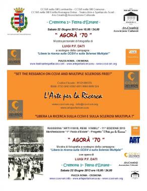 Locandina Mostra personale di Luigi Dati in Piazza Roma Cremona Locandina Mostra personale di Luigi Dati in Piazza Roma Cremona