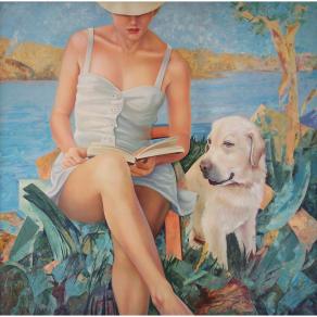 Lettura lungo il fiume