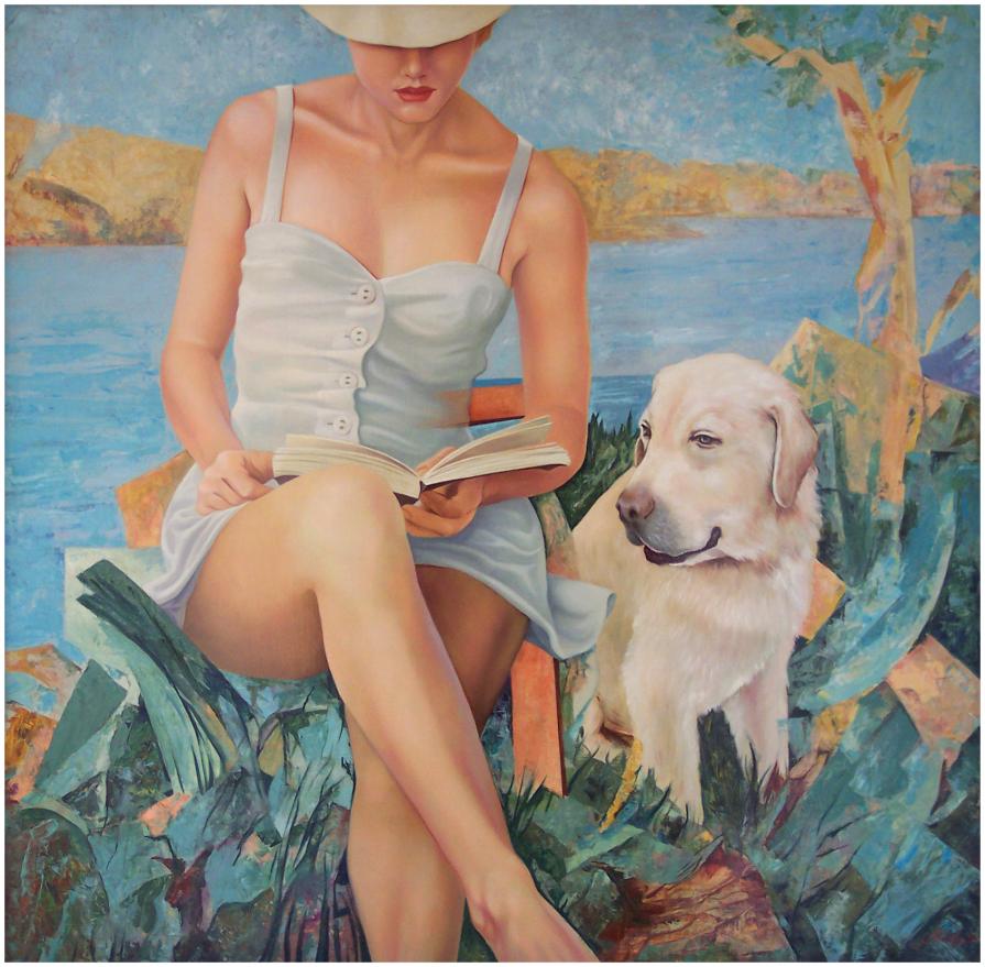 Lettura lungo il fiume