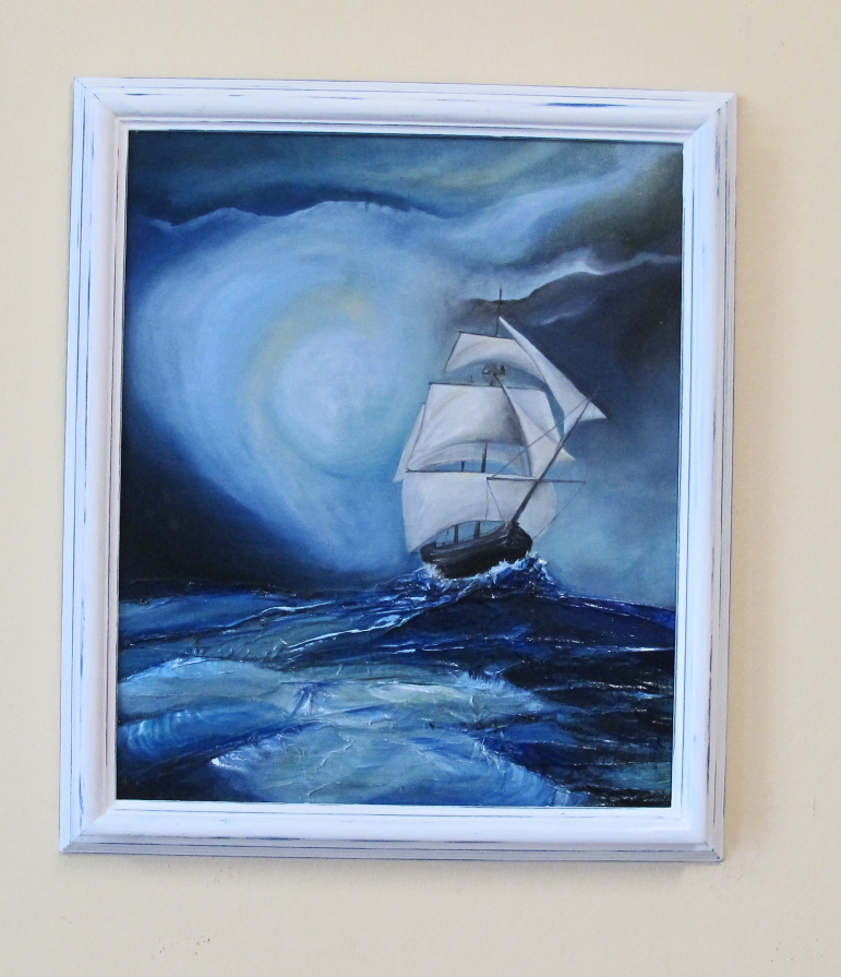 La battaglia del veliero con cornice